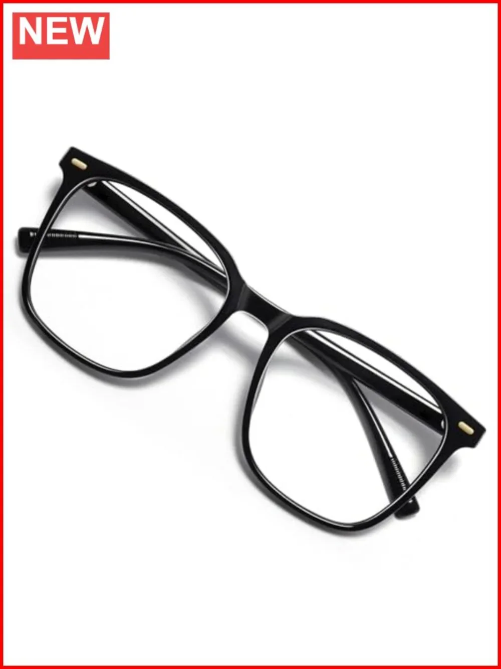 Oversized Square Blue Light Blocking Glasses TR90 Frame Anti-Fatigue for Women